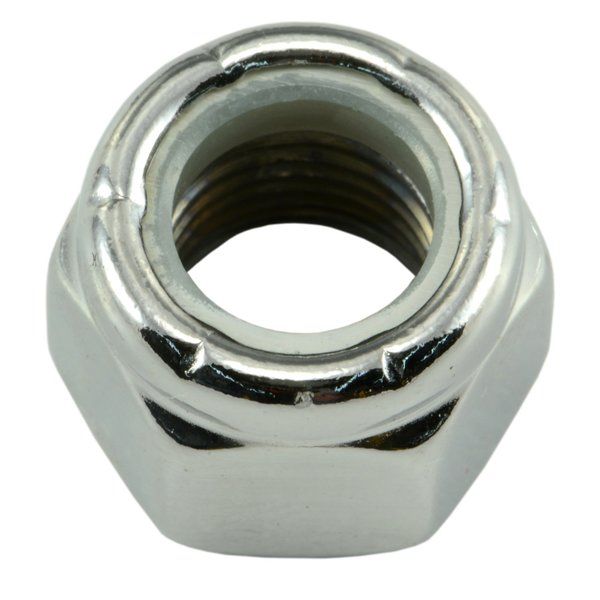 Midwest Fastener Nylon Insert Lock Nut, 3/8"-24, Steel, Chrome Plated, 10 PK 74311